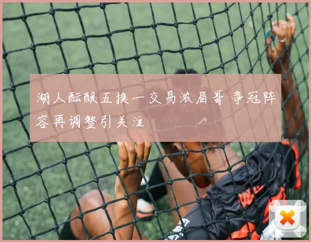 湖人酝酿五换一交易浓眉哥 争冠阵容再调整引关注